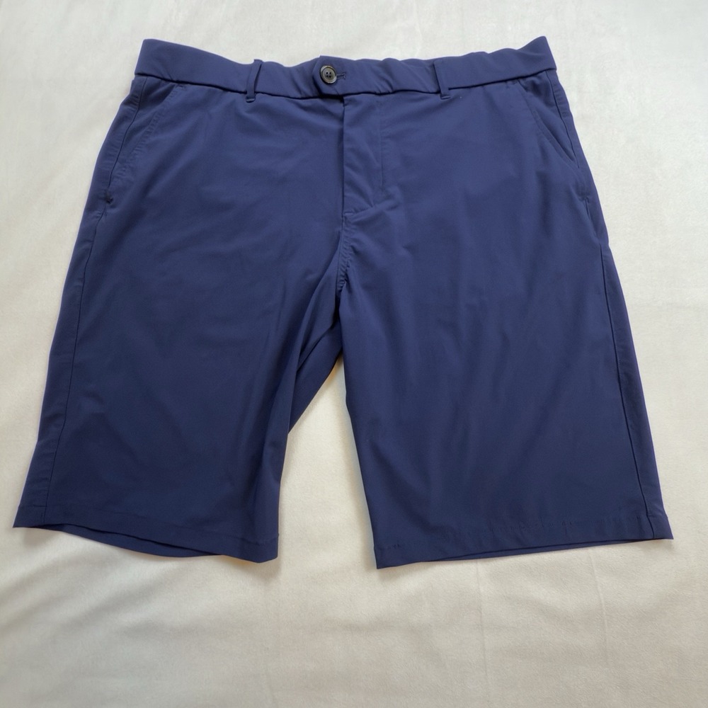 Greyson Shorts Mens 38 Montauk Performance Stretch Golf‎ Chino 10" Navy Blue EUC